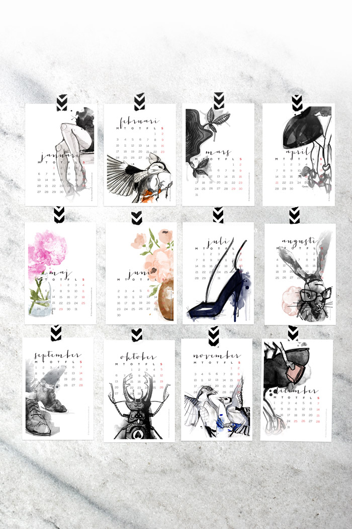 Шведский календарь на 2014